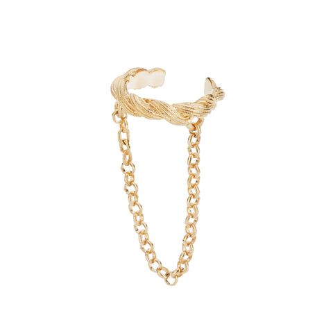 Braided Roots Gold Cuff