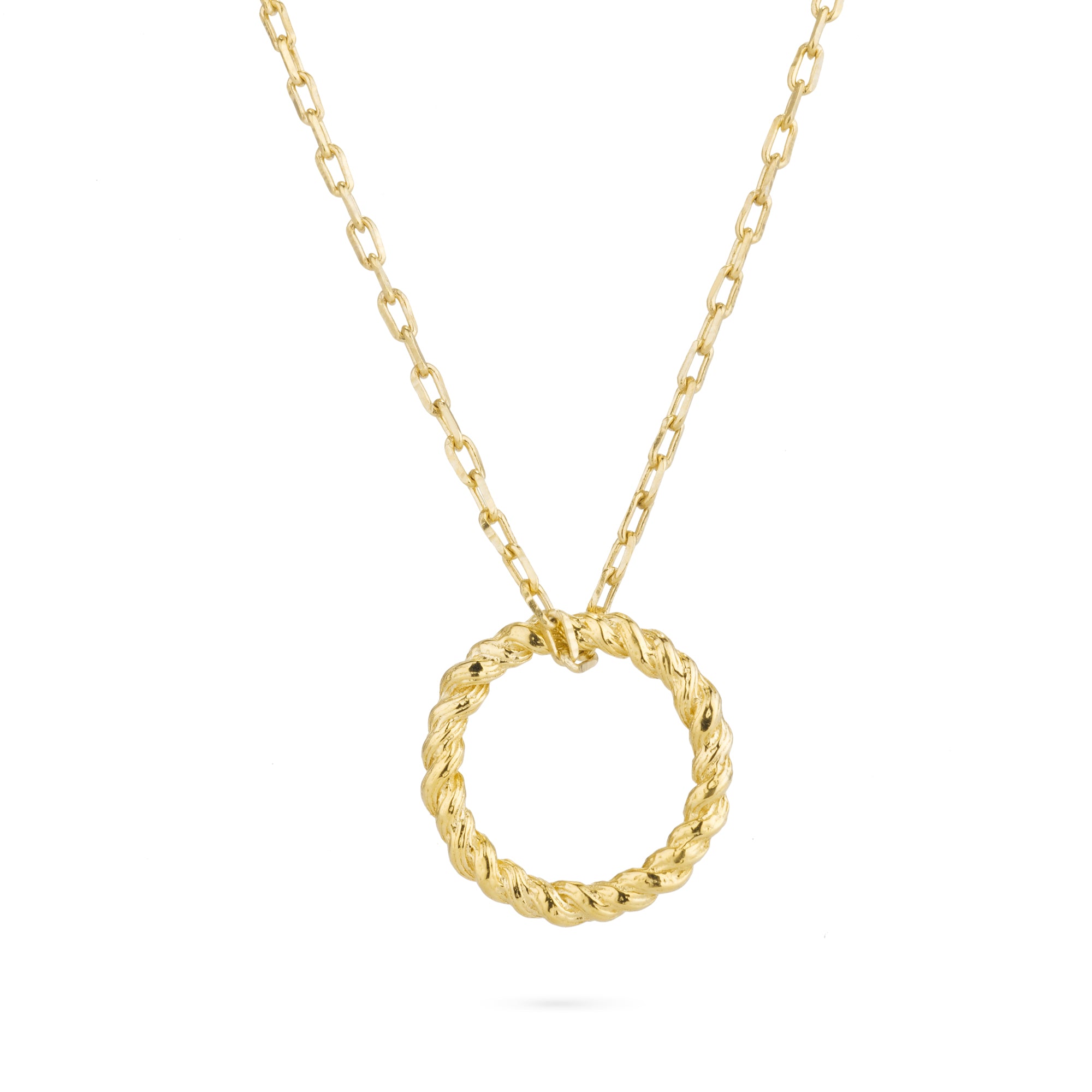 Braided Roots Gold Pendant Petite