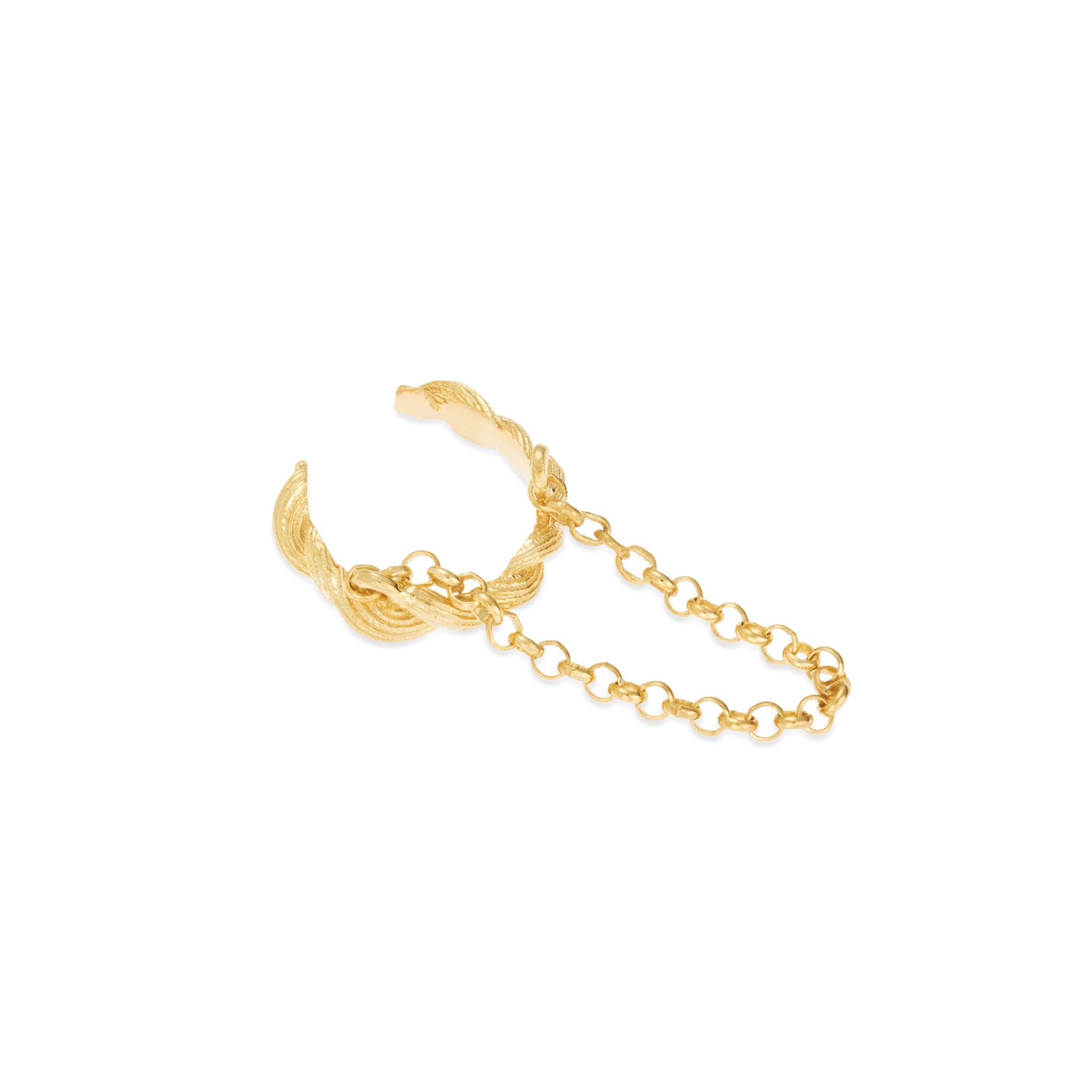 Braided Roots Gold Cuff