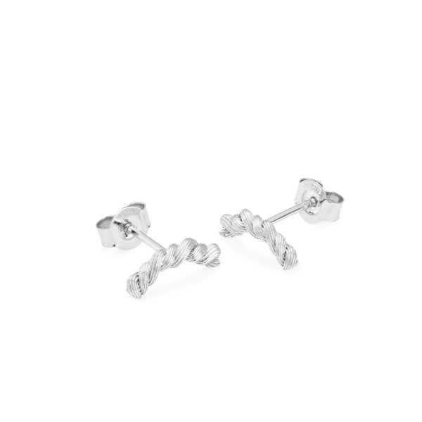 Braided Life Silver Studs